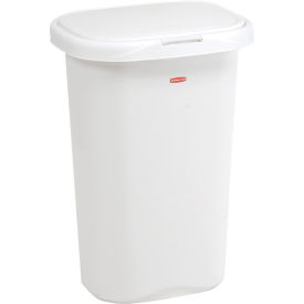 Rubbermaid® Liner Lock™ Spring Top™ Wastebasket 5l58 52 Qt, White