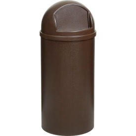 25 Gallon Rubbermaid Marshal Waste Receptacles - Brown