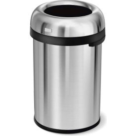Simplehuman® Stainless Steel Bullet Open Top Trash Can, 30 Gallon