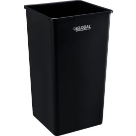 Global Industrial™ Square Plastic Trash Can, 55 Gallon, Black