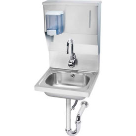 Krowne® HS-13 16" Wide Hand Sink With Electronic Faucet, Soap And Towel Dispenser