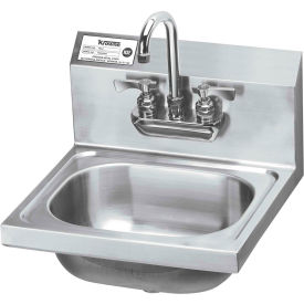 Krowne®® HS-22 16" Wide Hand Sink With Heavy Duty Faucet, Wrist Handles