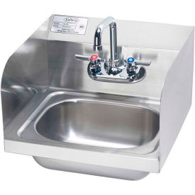Krowne® HS-26L 16" Hand Sink With Side Splashes Compliant, Wrist Handles