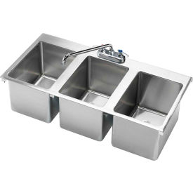 Krowne® HS-3819 Three Compartment Drop-In Hand Sink 36" x 18"