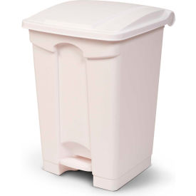 Toter Fire Retardant Step On Container, 12 Gallon, White - SOF12-00WHI