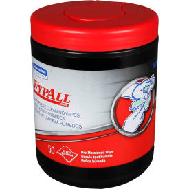 WypAll® Heavy-Duty Waterless Cleaning Wipes, 12" x 9-1/2", 50 Wipes/Can, 8 Cans/Case - 58310