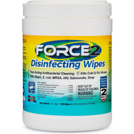 2XL Force2 Disinfecting Wipes 2 Minute Formula, 220 Wipes Per Canister, 6 Canisters/Case