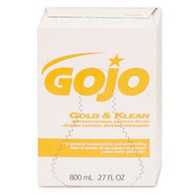 GOJO Antimicrobial Lotion Box Soap 800 mL Refill - 12 Refills/Case 9127 12