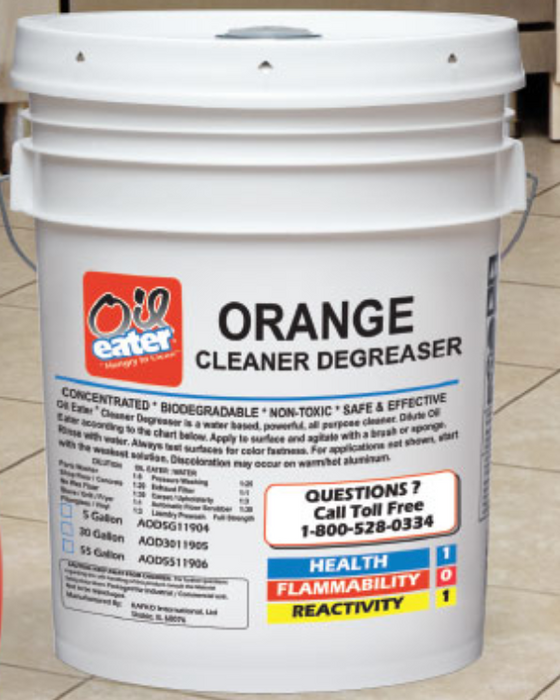 Oil Eater Orange Cleaner Degreaser 5 gallon pail