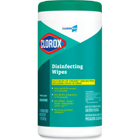 Clorox&#174; Disinfecting Wipes, 7" x 8", Fresh Scent, 75 Wipes/Can, 6/Case - 15949