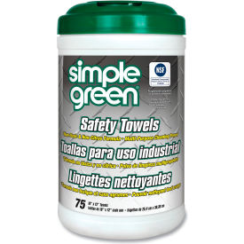 Simple Green® Multi-Purpose Safety Cleaning Towels, 75 Wipes/Can, 6 Cans/Case