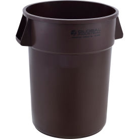 Global Industrial™ Plastic Trash Can, 44 Gallon, Brown