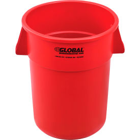 Global Industrial™ Plastic Trash Can - 55 Gallon Red