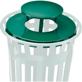 Global Industrial™ Steel Rain Bonnet Lid For 36 Gallon Trash Can, Green
