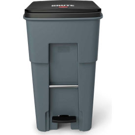 Rubbermaid Brute® Step-On Rollout Waste Container 65 Gallon Gray - 1971968