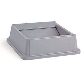 Lid For 35 & 50 Gallon Square Rubbermaid Waste Receptacles - Gray