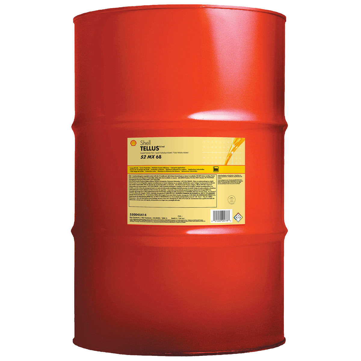 Shell Tellus S2 MX 68 Hydraulic Oil - 55 Gallon Drum — Keller-Heartt