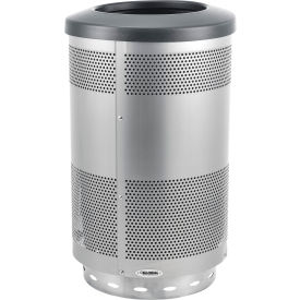 Global Industrial™ Perforated Stainless Steel Round Trash Can, 55 Gallon- Default Title / Silver
