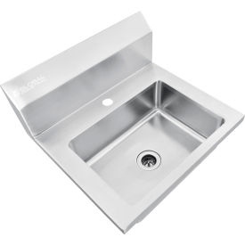 Global Industrial™ Stainless Steel Wall Mount Hand Sink W/Strainer, 14"x10"x5" Deep