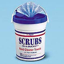 SCRUBS® Premoistened Hand Cleaner Towels, 10-1/2 x 12-1/4, 72 Per Bucket - ITW42272EA
