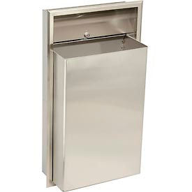 Bobrick® ClassicSeries™ Stainless Steel Recessed Trash Can, 12 Gallon