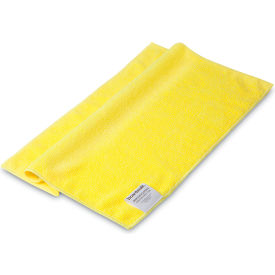 Boardwalk® Microfiber Cleaning Cloths, 16 x 16, Yellow, 24/Pack