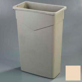 Carlisle TrimLine Rectangle Waste Container 23 Gallon, Beige - 34202306