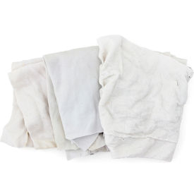 Reclaimed Sweatshirt/Fleece Rags, White, 25 Lbs. - 333-25