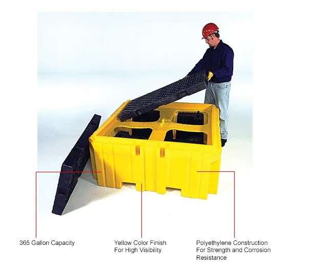 UltraTech Ultra-IBC Spill Pallet® Plus with Drain