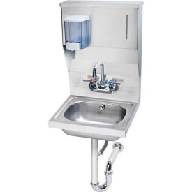 Krowne® HS-7 16" Wide Hand Sink With Soap And Towel Dispenser