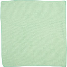 Rubbermaid Commercial Products Microfiber Economy Cloth 16" X 16" Green, Polyester/Nylon, Green