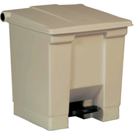 Rubbermaid® Fire Safe Step On Plastic Container, 8 Gallon, Beige - FG614300BEIG