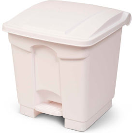 Toter Fire Retardant Step On Container, 8 Gallon, White - SOF08-00WHI