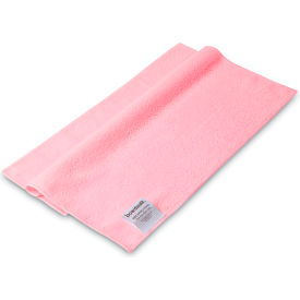 Boardwalk&#174, Microfiber Cleaning Cloths, 16" x 16", Pink, 24/Pack