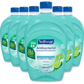 Softsoap® Antibacterial Liquid Hand Soap Refills, Fresh, 50 oz., Green, 6/Case
