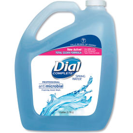 Dial® Professional Antimicrobial Foaming Hand Wash, Spring Water, 1 Gallon Bottle, 4/Case