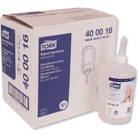 Tork&#174, Premium Alcohol Gel Hand Sanitizer, 1 L Bottle, Light Scent, 6/Carton