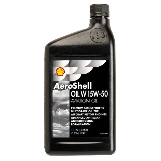 AeroShell 15W-50 Multigrade Ashless Dispersant Oil - Case of 12 (1 qt)