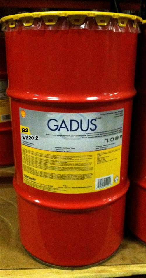 Shell Gadus S2 V220 2 Extreme-Pressure Industrial Grease - 110 Pound Keg