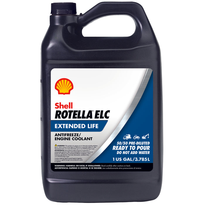 Shell Rotella ELC Antifreeze-Coolant Pre-Diluted 50/50 - Case of 6 (1 Gallon)