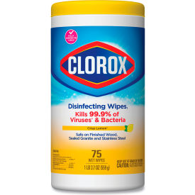 Clorox® Disinfecting Wipes, Crisp Lemon Scent, 75 Wipes/Canister