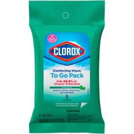 Clorox® Disinfecting Wipes, Fresh Scent, 9 Wipes/Pack, 24 Packs/Carton