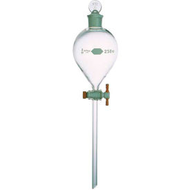 Kimble® Kimax® Globe Separatory Funnels with PTFE Stopcock, 250ML