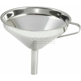 Winco SF-6 Wide Mouth Funnel, 5-3/4"D, Stainless Steel