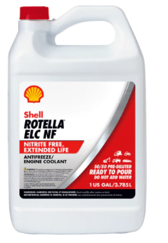 Shell Rotella ELC NF Antifreeze-Coolant Pre-Diluted 50/50 - Case of 6 (1 Gallon)
