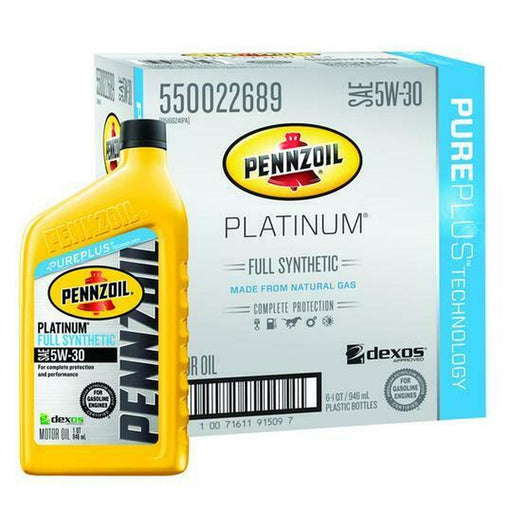 Pennzoil Platinum Euro SAE 5W-30 Full Synthetic Motor Oil - Case of 6 (1 qt)