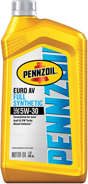 Pennzoil Platinum Euro AV SAE 5W-30 Full Synthetic Motor Oil - Case of 6 (1 qt)