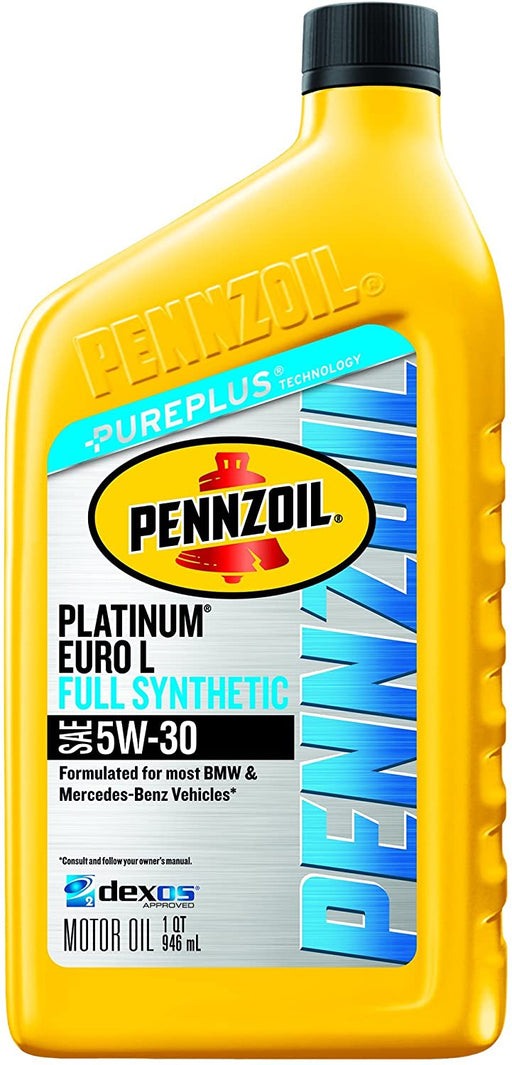 Pennzoil Platinum Euro AV SAE 5W-30 Full Synthetic Motor Oil - Case of 6 (1 qt)