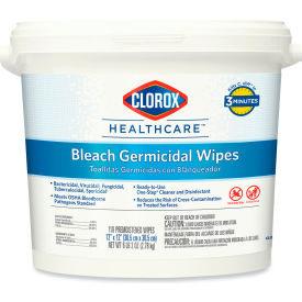 Clorox Bleach Germicidal Wipes 12" x 12" Unscented, 110 Wipes/Canister 2/Case - COX30358CT