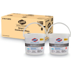 Clorox® Healthcare Versasure Cleaner Disinfectant Wipes,  12" X 12", White, 110/Bucket, 2/Ct